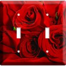 BEAUTIFUL RED ROSES BOUQUET DOUBLE LIGHT SWITCH WALL PLATE LIVING BEDROOM DECOR BEAUTIFUL RED ROSES BOUQUET DOUBLE LIGHT SWITCH WALL PLATE LIVING BEDROOM DECOR