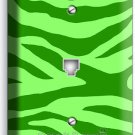 GREEN ZEBRA STRIPE ANIMAL PRINT PHONE TELEPHONE WALL PLATE COVER ROOM HOME DECOR