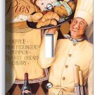 RETRO PASTRY CHEFS BREAD BAKERY 1 GANG LIGHT SWITCH WALL PLATE KITCHEN ART DECOR
