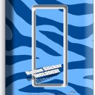 BLUE ZEBRA ANIMAL PRINTS STRIPES LIGHT 1 GANG GFCI SWITCH WALL PLATES ROOM DECOR BLUE ZEBRA ANIMAL PRINTS STRIPES LIGHT 1 GANG GFCI SWITCH WALL PLATES ROOM DECOR