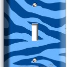 BLUE ZEBRA ANIMAL PRINTS STRIPES LIGHT 1 GANG SWITCH WALL PLATES ROOM HOME DECOR BLUE ZEBRA ANIMAL PRINTS STRIPES LIGHT 1 GANG SWITCH WALL PLATES ROOM HOME DECOR