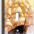 SAILING SHIP SAILBOAT OCEAN LIGHT SINGLE SWITCH WALL PLATE COVER HOME ROOM DECOR