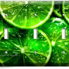 GREEN LIME SLICES TRIPLE LIGHT SWITCH WALL PLATE COVERS VEGAN KITCHEN ROOM DECOR GREEN LIME SLICES TRIPLE LIGHT SWITCH WALL PLATE COVERS VEGAN KITCHEN ROOM DECOR
