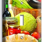 VEGETABLES BASKET FRESH BREAD OLIVE OIL LIGHT SINGLE SWITCH PLATES KITCHEN DECOR VEGETABLES BASKET FRESH BREAD OLIVE OIL LIGHT SINGLE SWITCH PLATES KITCHEN DECOR