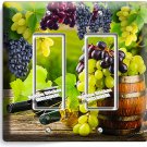 TUSCAN VINEYARD WINE BARREL GRAPE 2 GANG GFI LIGHT SWITCH WALL PLATE COVER DECOR TUSCAN VINEYARD WINE BARREL GRAPE 2 GANG GFI LIGHT SWITCH WALL PLATE COVER DECOR