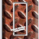 RUSTED INDUSTRIAL DIAMOND METAL RUSTIC SINGLE GFCI LIGHT SWITCH PLATE ROOM DECOR RUSTED INDUSTRIAL DIAMOND METAL RUSTIC SINGLE GFCI LIGHT SWITCH PLATE ROOM DECOR