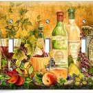 RUSTIC TUSCAN KITCHEN WINE BOTTLE WINEGLASS 3 GANG LIGHT SWITCH WALL PLATE DECOR RUSTIC TUSCAN KITCHEN WINE BOTTLE WINEGLASS 3 GANG LIGHT SWITCH WALL PLATE DECOR