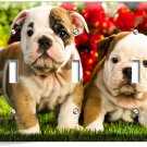 CUTE FRENCH BULLDOG PUPPIES DOG TRIPLE LIGHT SWITCH WALL PLATE COVERS ROOM DECOR