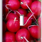 RED RADISHES SINGLE LIGHT SWITCH WALL PLATE COVER VEGAN VEGETARIAN KITCHEN DECOR