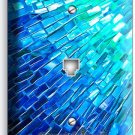 BLUE MOSAIC GLASS TILE DESIGN PHONE TELEPHONE WALL PLATE COVER NEW KITCHEN DECOR BLUE MOSAIC GLASS TILE DESIGN PHONE TELEPHONE WALL PLATE COVER NEW KITCHEN DECOR