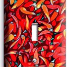 HOT RED CHILI PEPPERS ABSTRACT ART SINGLE LIGHT SWITCH PLATE COVER KITCHEN DECOR HOT RED CHILI PEPPERS ABSTRACT ART SINGLE LIGHT SWITCH PLATE COVER KITCHEN DECOR