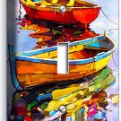 COLORFUL BOATS ON THE LAKE SINGLE LIGHT SWITCH WALL PLATE COVERS ROOM HOME DECOR COLORFUL BOATS ON THE LAKE SINGLE LIGHT SWITCH WALL PLATE COVERS ROOM HOME DECOR