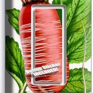 RED RADISH RETRO GRAVURE SINGLE GFI LIGHT SWITCH PLATE COVER VEGAN KITCHEN DECOR