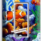 TROPICAL CORAL CLOWN FISH AQUARIUM SINGLE GFI LIGHT SWITCH WALL PLATE ROOM DECOR TROPICAL CORAL CLOWN FISH AQUARIUM SINGLE GFI LIGHT SWITCH WALL PLATE ROOM DECOR