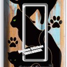 BLACK CATS RUSTIC PAINT WOOD SINGLE GFCI LIGHT SWITCH WALL PLATE ROOM HOME DECOR BLACK CATS RUSTIC PAINT WOOD SINGLE GFCI LIGHT SWITCH WALL PLATE ROOM HOME DECOR