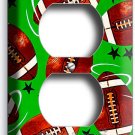 AMERICAN FOOTBALL RUSTIC BALLS OUTLET WALL PLATE BOYS BEDROOM NURSERY ROOM DECOR