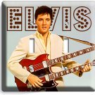 ELVIS PRESLEY HOLDING TWIN NECK GUITAR DOUBLE LIGHT SWITCH PLATE ROOM HOME DECOR
