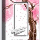JAPANESE SAKURA TREE ROOT CHERRY BLOSSOM GFI SINGLE LIGHTSWITCH PLATE ROOM DECOR