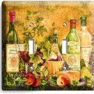 RUSTIC TUSCAN KITCHEN WINE BOTTLE WINEGLASS 2 GANG LIGHT SWITCH WALL PLATE DECOR RUSTIC TUSCAN KITCHEN WINE BOTTLE WINEGLASS 2 GANG LIGHT SWITCH WALL PLATE DECOR