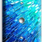 BLUE PEARL MOSAIC GLASS TILE DESIGN LIGHT DIMMER CABLE WALL PLATE KITCHEN DECOR BLUE PEARL MOSAIC GLASS TILE DESIGN LIGHT DIMMER CABLE WALL PLATE KITCHEN DECOR