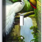 PEACOCKS BIRDS WHITE COLORFUL FEATHERS 1 GANG LIGHT SWITCH WALL PLATE ROOM DECOR PEACOCKS BIRDS WHITE COLORFUL FEATHERS 1 GANG LIGHT SWITCH WALL PLATE ROOM DECOR