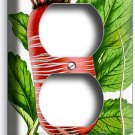 RED RADISH RETRO GRAVURE OUTLET WALL PLATE COVER VEGAN VEGETARIAN KITCHEN DECOR RED RADISH RETRO GRAVURE OUTLET WALL PLATE COVER VEGAN VEGETARIAN KITCHEN DECOR