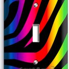 RAINBOW ZEBRA STRIPE ANIMAL PRINT 1 GANG LIGHT SWITCH WALL PLATE ROOM HOME DECOR RAINBOW ZEBRA STRIPE ANIMAL PRINT 1 GANG LIGHT SWITCH WALL PLATE ROOM HOME DECOR