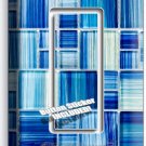 BLUE GLASS TILES LOOK single GFI LIGHT SWITCH WALL PLATE KITCHEN BATHROOM DECOR BLUE GLASS TILES LOOK single GFI LIGHT SWITCH WALL PLATE KITCHEN BATHROOM DECOR