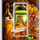 HARVEST TABLE WINE DOUBLE GFCI LIGHT SWITCH WALL PLATE COVER HOME KITCHEN DECOR