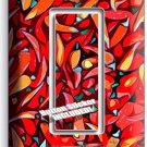 HOT RED CHILI PEPPERS ABSTRACT ART SINGLE GFCI SWITCH PLATE COVER KITCHEN DECOR HOT RED CHILI PEPPERS ABSTRACT ART SINGLE GFCI SWITCH PLATE COVER KITCHEN DECOR