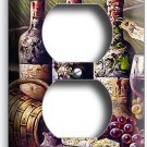 VINTAGE WINERY WINE CELLAR BOTTLES CHEESE GRAPES OUTLET WALL PLATE KITCHEN DECOR VINTAGE WINERY WINE CELLAR BOTTLES CHEESE GRAPES OUTLET WALL PLATE KITCHEN DECOR