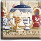 RUSTIC COUNTRY KITCHEN PANTRY DISHES DOUBLE LIGHT SWITCH WALL PLATE COVER DECOR RUSTIC COUNTRY KITCHEN PANTRY DISHES DOUBLE LIGHT SWITCH WALL PLATE COVER DECOR