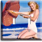 MARILYN MONROE SEXY BEACH BIKINI DOUBLE LIGHT SWITCH WALL PLATE COVER ART DECOR MARILYN MONROE SEXY BEACH BIKINI DOUBLE LIGHT SWITCH WALL PLATE COVER ART DECOR
