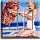 MARILYN MONROE SEXY BEACH BIKINI DOUBLE GFI DECORA LIGHT SWITCH WALL PLATE COVER MARILYN MONROE SEXY BEACH BIKINI DOUBLE GFI DECORA LIGHT SWITCH WALL PLATE COVER