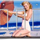 MARILYN MONROE SEXY BEACH BIKINI TRIPLE GFI DECORA LIGHT SWITCH WALL PLATE COVER MARILYN MONROE SEXY BEACH BIKINI TRIPLE GFI DECORA LIGHT SWITCH WALL PLATE COVER