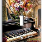 GRAND PIANO KEYS BEETHOVEN FLOWERS VASE CAT 1 GANG LIGHT SWITCH PLATE ROOM DECOR