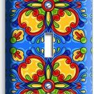 BLUE MEXICAN TALAVERA TILE LOOK 1 GANG LIGHT SWITCH PLATE KITCHEN FOLK ART DECOR BLUE MEXICAN TALAVERA TILE LOOK 1 GANG LIGHT SWITCH PLATE KITCHEN FOLK ART DECOR