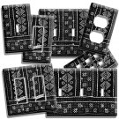 AFRICAN TRIBAL BLACK MUDCLOTH LOOK LIGHT SWITCH OUTLET WALL PLATE ROOM ART DECOR AFRICAN TRIBAL BLACK MUDCLOTH LOOK LIGHT SWITCH OUTLET WALL PLATE ROOM ART DECOR