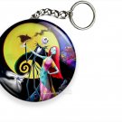 NIGHTMARE BEFORE CHRISTMAS JACK AND SALLY KEYCHAIN KEYFOB CHAIN RING GIFT IDEA