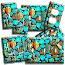 TURQUOISE STONES ROCKS GEMS LIGHT SWITCH OUTLET WALL PLATES ROOM BATHROOM DECOR TURQUOISE STONES ROCKS GEMS LIGHT SWITCH OUTLET WALL PLATES ROOM BATHROOM DECOR