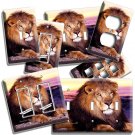 RED AFRICAN LION ANIMAL KING AT SUNSET LIGHT SWITCH OUTLET WALL PLATE ROOM DECOR RED AFRICAN LION ANIMAL KING AT SUNSET LIGHT SWITCH OUTLET WALL PLATE ROOM DECOR