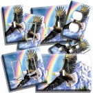 AMERICAN BALD EAGLE MOUNTAINS RAINBOW LIGHT SWITCH OUTLET WALL PLATES ROOM DECOR