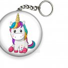 NEW CUTE LITTLE UNICORN RAINBOW COLOR HAIR KEYCHAIN KEY FOB CHAIN RING GIFT IDEA
