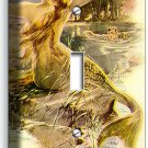 MERMAID GROOMING HAIR BY THE RIVER LIGHT SWITCH 1 GANG PLATE BATHROOM ROOM DECOR
