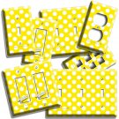 YELLOW PASTEL POLKA DOTS LIGHTSWITCH OUTLET PLATE INFANT BABY NURSERY ROOM DECOR YELLOW PASTEL POLKA DOTS LIGHTSWITCH OUTLET PLATE INFANT BABY NURSERY ROOM DECOR