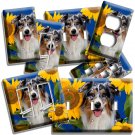 COLLIE DOG IN SUNFLOWERS LIGHT SWITCH OUTLET WALL COVER GROOMING PET SALON DECOR COLLIE DOG IN SUNFLOWERS LIGHT SWITCH OUTLET WALL COVER GROOMING PET SALON DECOR