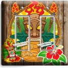 HAWAII HIBISCUS FLORAL TIKI BAR 2 GFCI LIGHT SWITCH PLATE ROOM KITCHEN ART DECOR HAWAII HIBISCUS FLORAL TIKI BAR 2 GFCI LIGHT SWITCH PLATE ROOM KITCHEN ART DECOR