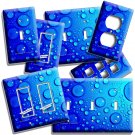 BLUE WATER DROPLETS DROPS TEXTURE LIGHT SWITCH WALL OUTLET PLATES ROOM ART DECOR BLUE WATER DROPLETS DROPS TEXTURE LIGHT SWITCH WALL OUTLET PLATES ROOM ART DECOR