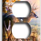 WHITETAIL DEER BUCK AUTUMN FOREST MAPLE TREE OUTLET WALL PLATES CABIN ROOM DECOR