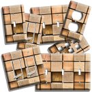 RUSTIC WOOD QUBES LOOK LIGHT SWITCH PLATES OUTLET MODERN ROOM HOME OFFICE DECOR RUSTIC WOOD QUBES LOOK LIGHT SWITCH PLATES OUTLET MODERN ROOM HOME OFFICE DECOR